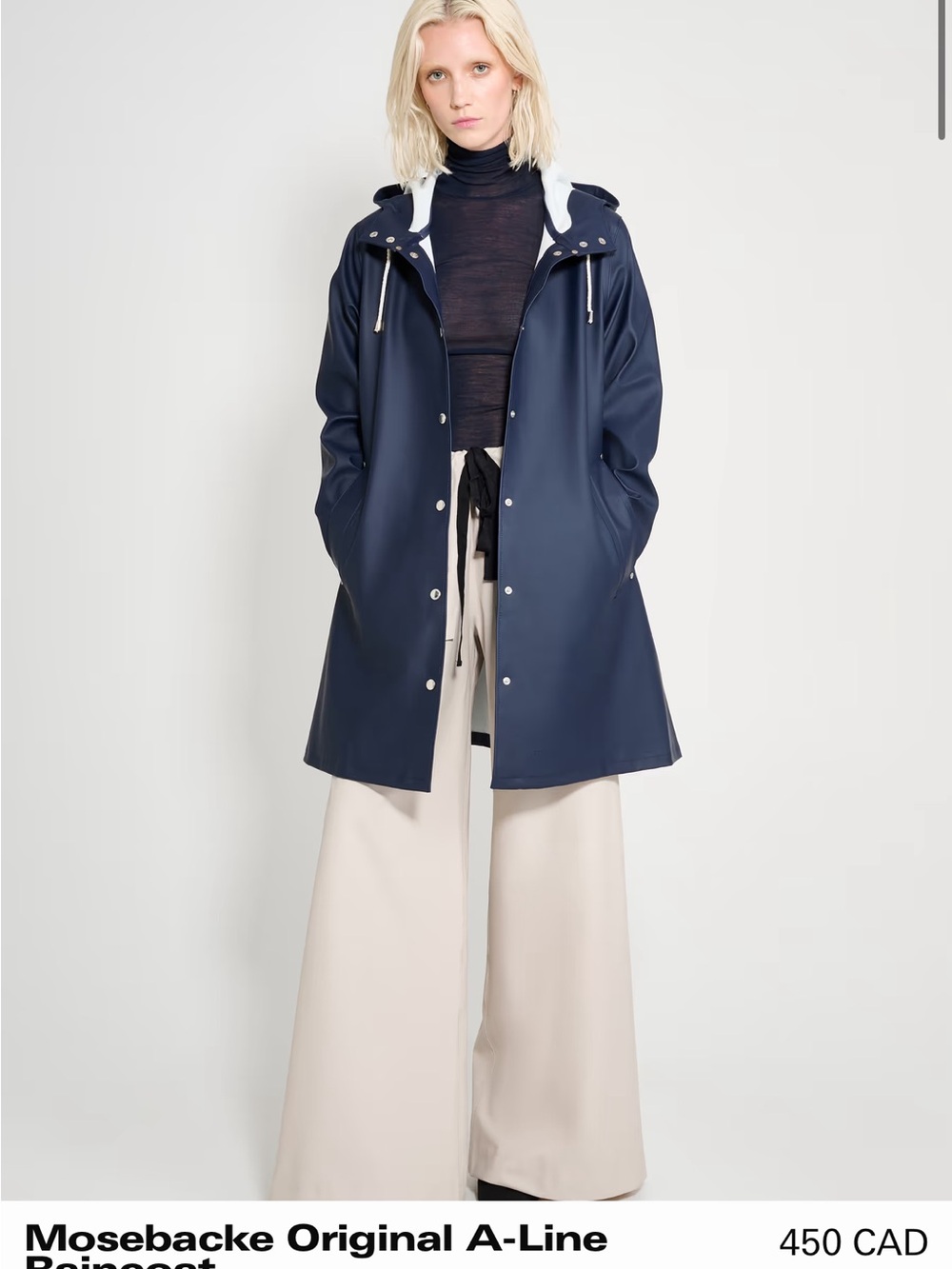 Stutterheim Navy Mosebacke rainCoat
